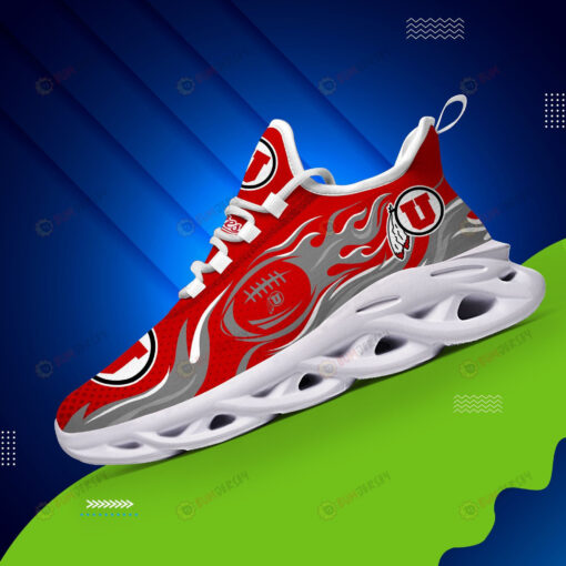 Utah Utes Logo Fireball Pattern 3D Max Soul Sneaker Shoes