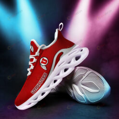 Utah Utes Logo Pattern 3D Max Soul Sneaker Shoes In Red