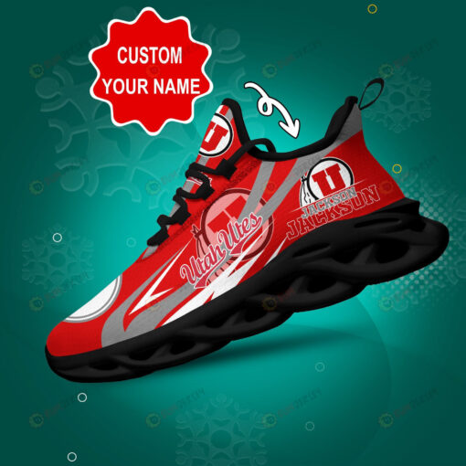 Utah Utes Logo Pattern Custom Name 3D Max Soul Sneaker Shoes