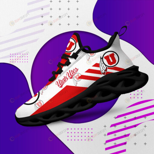 Utah Utes Logo Red stripe Pattern 3D Max Soul Sneaker Shoes