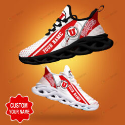 Utah Utes Logo Shadow Logo Polka Dot Pattern Custom Name 3D Max Soul Sneaker Shoes