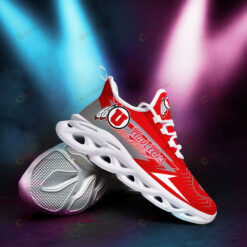 Utah Utes Logo Stripe Pattern 3D Max Soul Sneaker Shoes