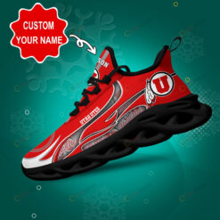 Utah Utes Logo Unique Pattern Custom Name 3D Max Soul Sneaker Shoes