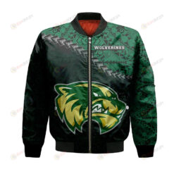 Utah Valley Wolverines Bomber Jacket 3D Printed Grunge Polynesian Tattoo