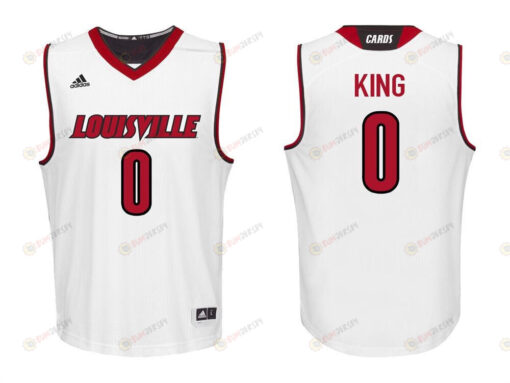 V.J. King 0 Louisville Cardinals College Basketball Men Jersey - White