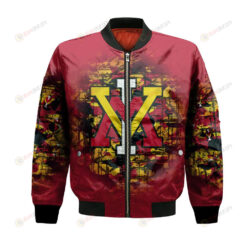 VMI Keydets Bomber Jacket 3D Printed Camouflage Vintage