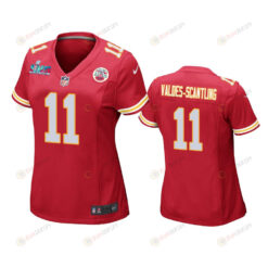 Valdes-Scantling 11 Kansas City Chiefs Super Bowl LVII Game Jersey - Women Red