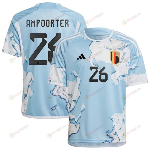 Valesca Ampoorter 26 Belgium 2023 National Team Away Youth Jersey