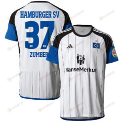 Valon Zumberi 37 Hamburger SV 2023-24 Home Men Jersey - White