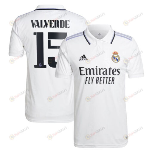 Valverde 15 Real Madrid Men 2022/23 Home Player Jersey - White