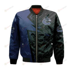 Vancouver Canucks Bomber Jacket 3D Printed Abstract Pattern Sport