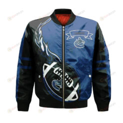 Vancouver Canucks Bomber Jacket 3D Printed Flame Ball Pattern