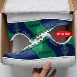 Vancouver Canucks Logo Pattern Custom Name Air Force 1 Printed