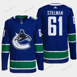 Vancouver Canucks Riley Stillman 61 Blue Home Primegreen Jersey 2022-23