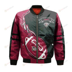 Vancouver Giants Bomber Jacket 3D Printed Flame Ball Pattern