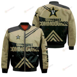 Vanderbilt Commodores Football Bomber Jacket 3D Printed - Stripes Cross Shoulders