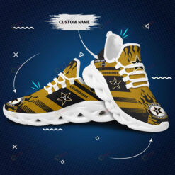 Vanderbilt Commodores Logo Fire Pattern Custom Name 3D Max Soul Sneaker Shoes