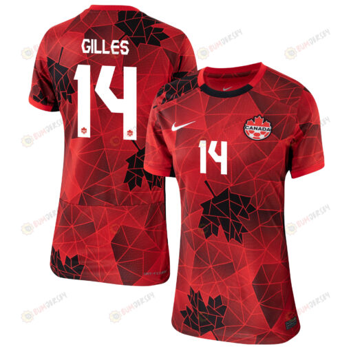 Vanessa Gilles 14 Canada Women's National Team 2023-24 World Cup Home Women Jersey