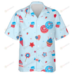 Various Sweet Dessert And Drink For Independence Day Party Hawaiian Shirt