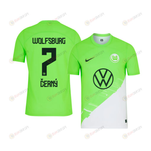 V?clav ?ern? 7 VfL Wolfsburg 2023-24 Home YOUTH Jersey - Green