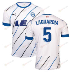 V?ctor Laguardia 5 Deportivo Alav?s 2022-23 Away Jersey - White