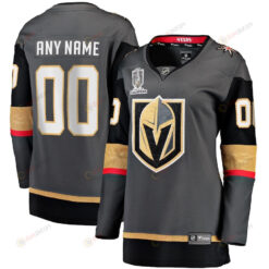 Vegas Golden Knights 2023 Stanley Cup Champions Patch Alternate Breakaway Custom 00 Women Jersey - Black