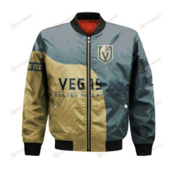 Vegas Golden Knights Bomber Jacket 3D Printed Curve Style Custom Text And Number