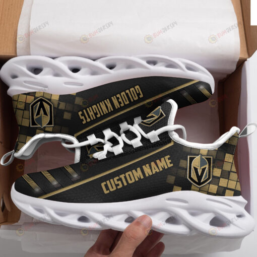 Vegas Golden Knights Custom Name Logo Pattern 3D Max Soul Sneaker Shoes