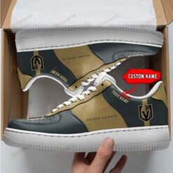 Vegas Golden Knights Logo Pattern Custom Name Air Force 1 Printed