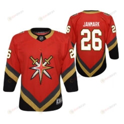 Vegas Golden Knights Mattias Janmark 26 Red Reverse Retro 2023 Jersey Youth Jersey