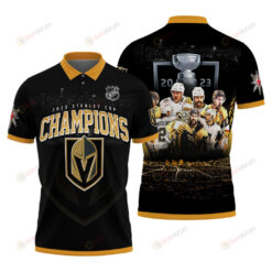 Vegas Golden Knights National Hockey League Champions Stanley Cup 2023 3D Men's Polo Shirt