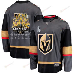 Vegas Golden Knights Players Signatures 2023 Stanley Cup Men Jersey - Black