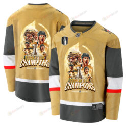 Vegas Golden Knights Unleashing Greatness 2023 Champions Stanley Cup Men Jersey - Gold