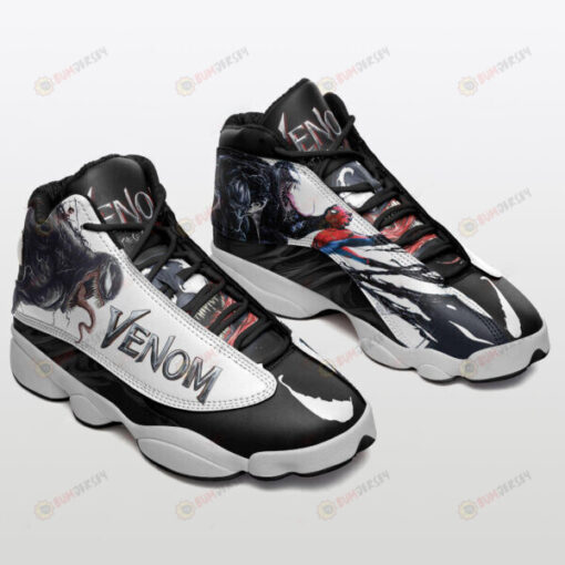 Venom Vs Spiderman Air Jordan 13 Shoes Sneakers In Black White