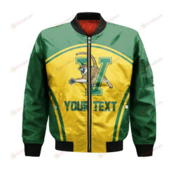 Vermont Catamounts Bomber Jacket 3D Printed Custom Text And Number Curve Style Sport