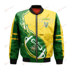 Vermont Catamounts Bomber Jacket 3D Printed Flame Ball Pattern