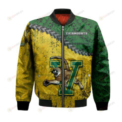 Vermont Catamounts Bomber Jacket 3D Printed Grunge Polynesian Tattoo