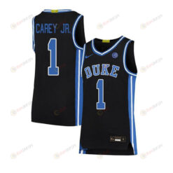 Vernon Carey Jr 1 Elite Duke Blue Devils Basketball Jersey Black