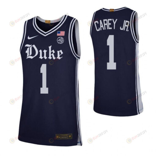 Vernon Carey Jr. 1 Duke Blue Devils Elite Basketball Men Jersey - Navy