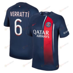 Verratti 6 Paris Saint-Germain 2023/24 Home Men Jersey - Navy