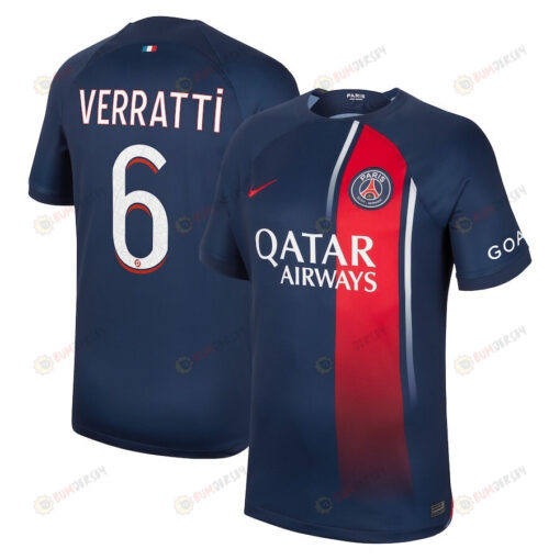 Verratti 6 Paris Saint-Germain 2023/24 Home Men Jersey - Navy