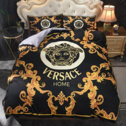 Versace Home Medusa Pattern Bedding Set In Black
