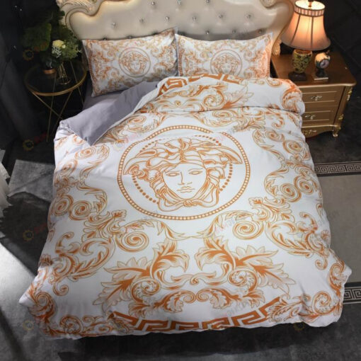 Versace Home Medusa Pattern Bedding Set In White