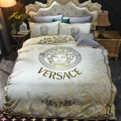 Versace Medusa Logo Bedding Set In Off White