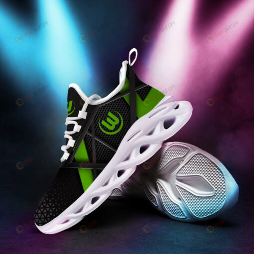 VfL Wolfsburg Logo Pattern 3D Max Soul Sneaker Shoes In Black Green