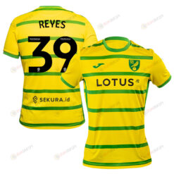 Vicente Reyes 39 Norwich City 2023/24 Home Men Jersey - Yellow