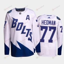 Victor Hedman Lightning 2022 Stadium Series White Primegreen Jersey