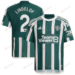 Victor Lindelof 2 Manchester United 2023/24 Away Youth Jersey - Green