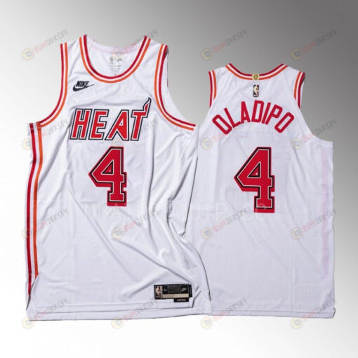 Victor Oladipo 4 Miami Heat 2022-23 35th Classic Edition Men Jersey White