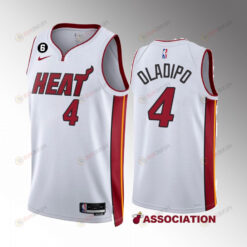 Victor Oladipo 4 Miami Heat White 2022-23 Association Edition Jersey NO.6 Patch